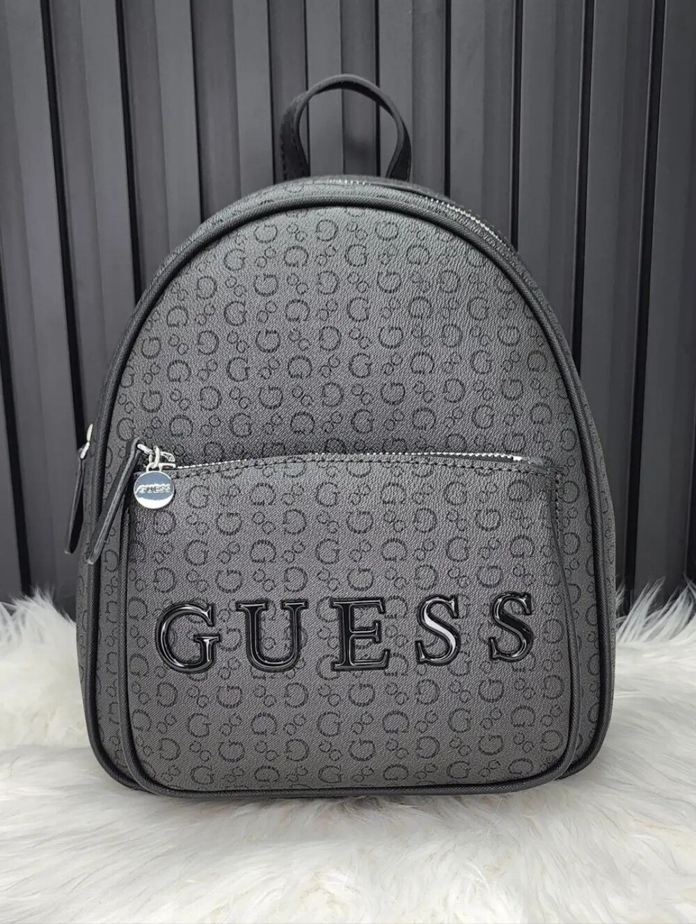 GUESS Grey Logo Backpack for Men